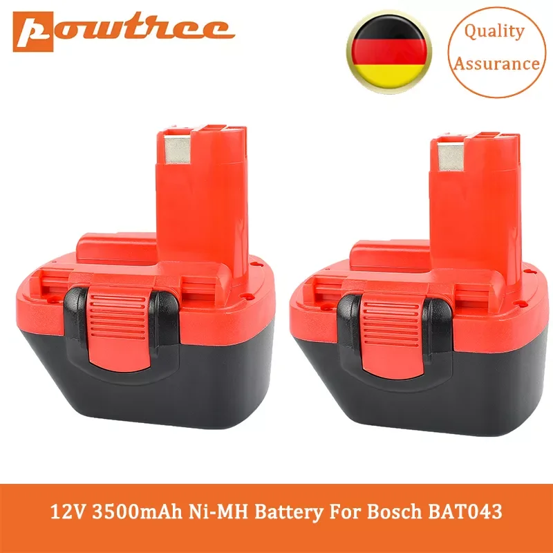Powtree 3500mAh Ni-MH 12V Drill Battery for Bosch 12V BAT043 BAT045 BAT046 BTA120 BAT139 GSR 12 VE-2 PSR 12VE-2 
Powtree 3500mAh Ni-MH 12V Drill Battery for Bosch 12V BAT043 BAT045 BAT046 BTA120 BAT139 GSR 12 VE-2 PSR 12VE-2