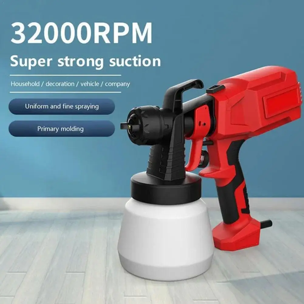 800ML Electric Spray Gun Cordless Paint Sprayer Auto Furniture Steel Coating Airbrush Compatible For Makita
800ML Electric Spray Gun Cordless Paint Sprayer Auto Furniture Steel Coating Airbrush Compatible For Makita