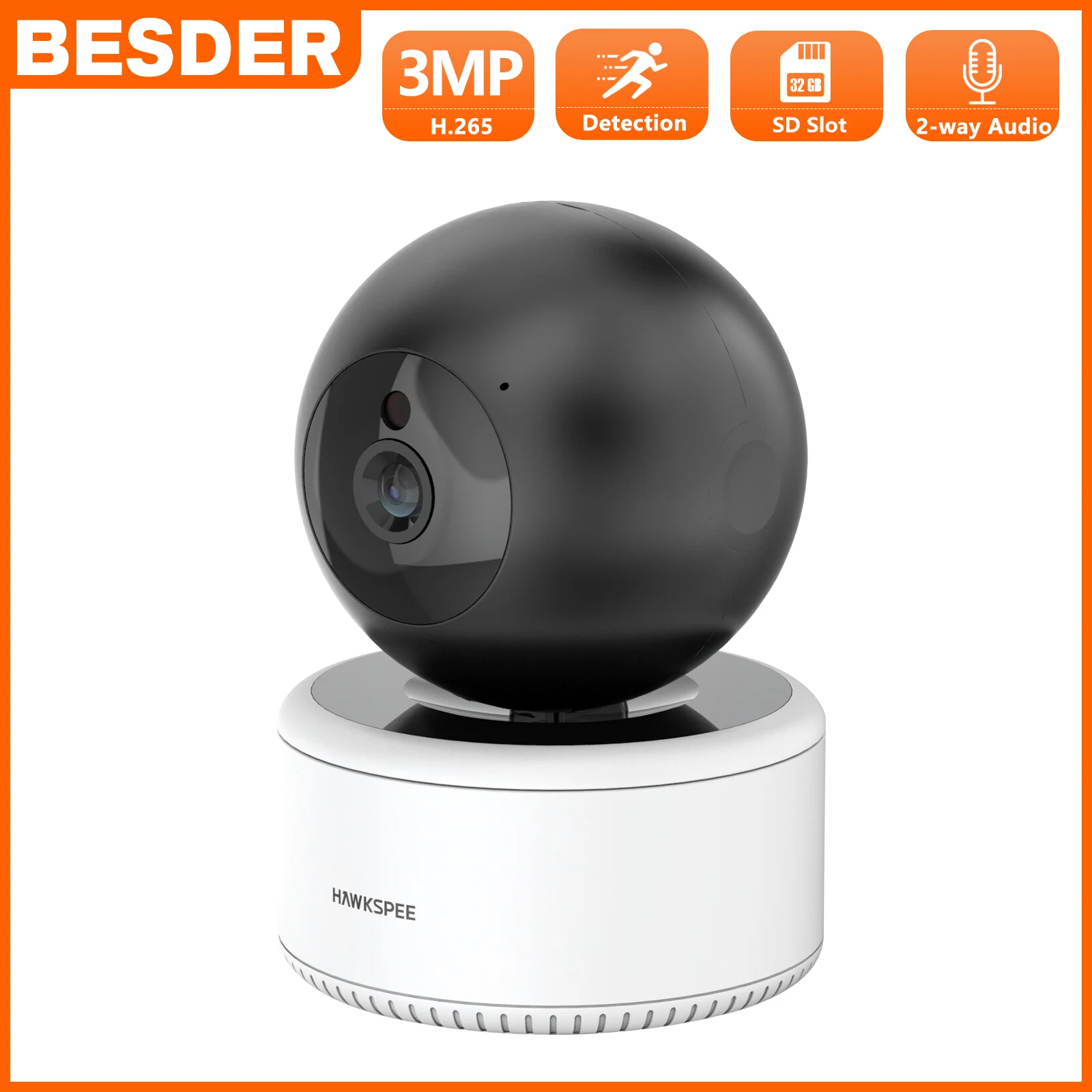 BESDER 3MP FHD Smart WiFi IP-камера безопасности Домашняя домашняя радионяня Автоматическое слежение PTZ Ночное видение 5-кратное цифровое увеличение Ми...
BESDER 3MP FHD Smart WiFi IP-камера безопасности Домашняя домашняя радионяня Автоматическое слежение PTZ Ночное видение 5-кратное цифровое увеличение Ми...