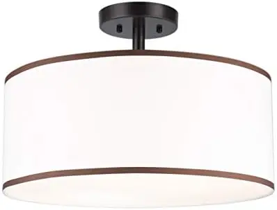 Ceiling Light, 18" Brushed Nickel 3 Light Drum Chandelier, Semi Flush Mount Contemporary Ceiling Lighting Fixture with Diffu
Ceiling Light, 18" Brushed Nickel 3 Light Drum Chandelier, Semi Flush Mount Contemporary Ceiling Lighting Fixture with Diffu