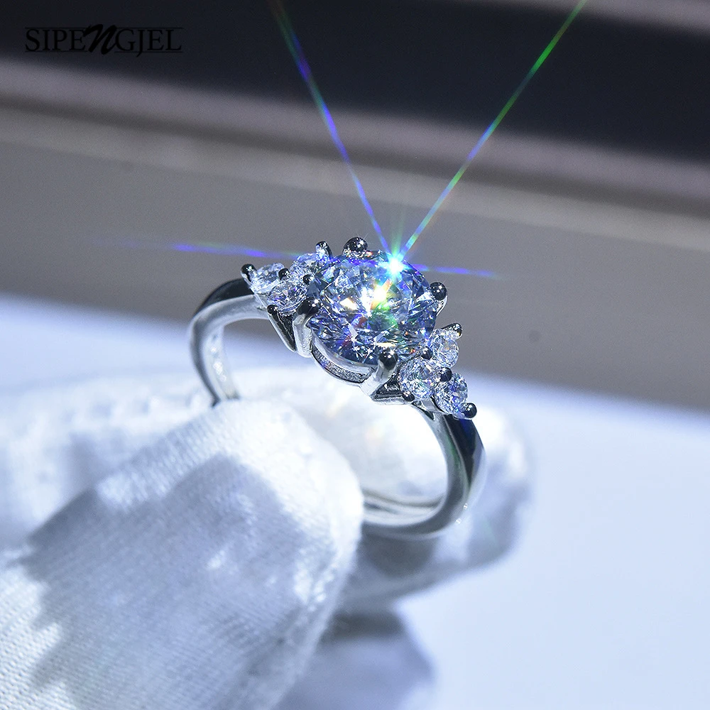 Fashion Cubic Zircon Crystal Open Engagement Rings for Women Silver Color Finger Couple Wedding Rings Jewelry Gift
Fashion Cubic Zircon Crystal Open Engagement Rings for Women Silver Color Finger Couple Wedding Rings Jewelry Gift