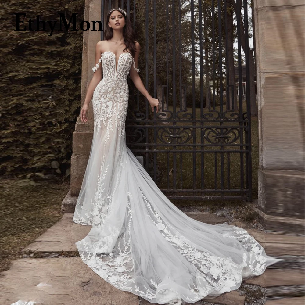 Ethymon Charming Trumpet Backless Sexy Wedding Dress 2023 Bridal Gown Off The Shoulder Vestidos De Novia Floral Print Customised
Ethymon Charming Trumpet Backless Sexy Wedding Dress 2023 Bridal Gown Off The Shoulder Vestidos De Novia Floral Print Customised