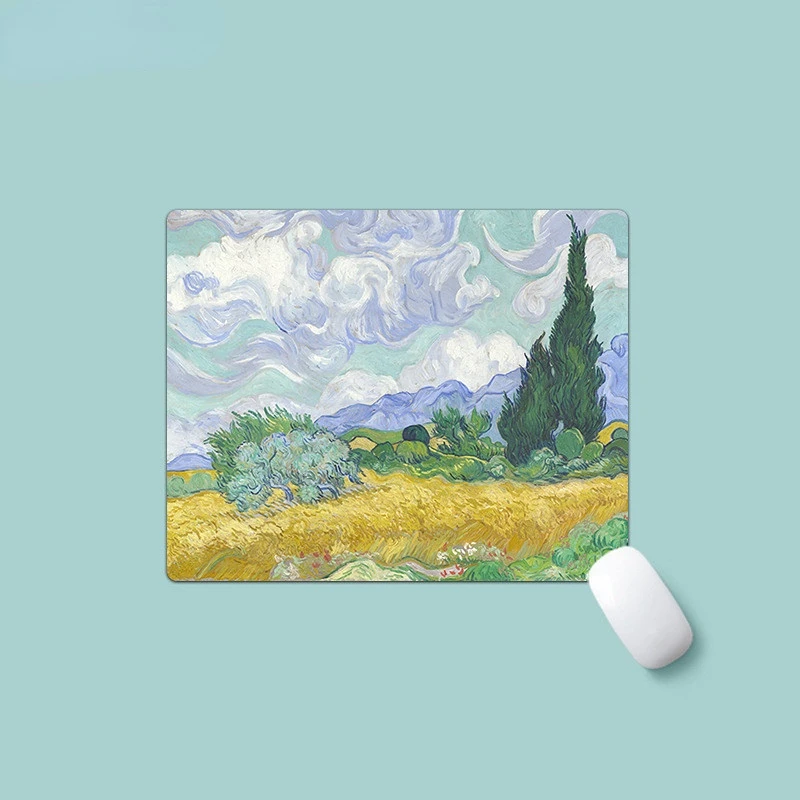 Коврик для мыши Van Gogh Wheatfield с ципрессом, маленький коврик для игровой клавиатуры, офисный нескользящий утолщенный коврик для масляной живописи с фиксирующими краями
Коврик для мыши Van Gogh Wheatfield с ципрессом, маленький коврик для игровой клавиатуры, офисный нескользящий утолщенный коврик для масляной живописи с фиксирующими краями