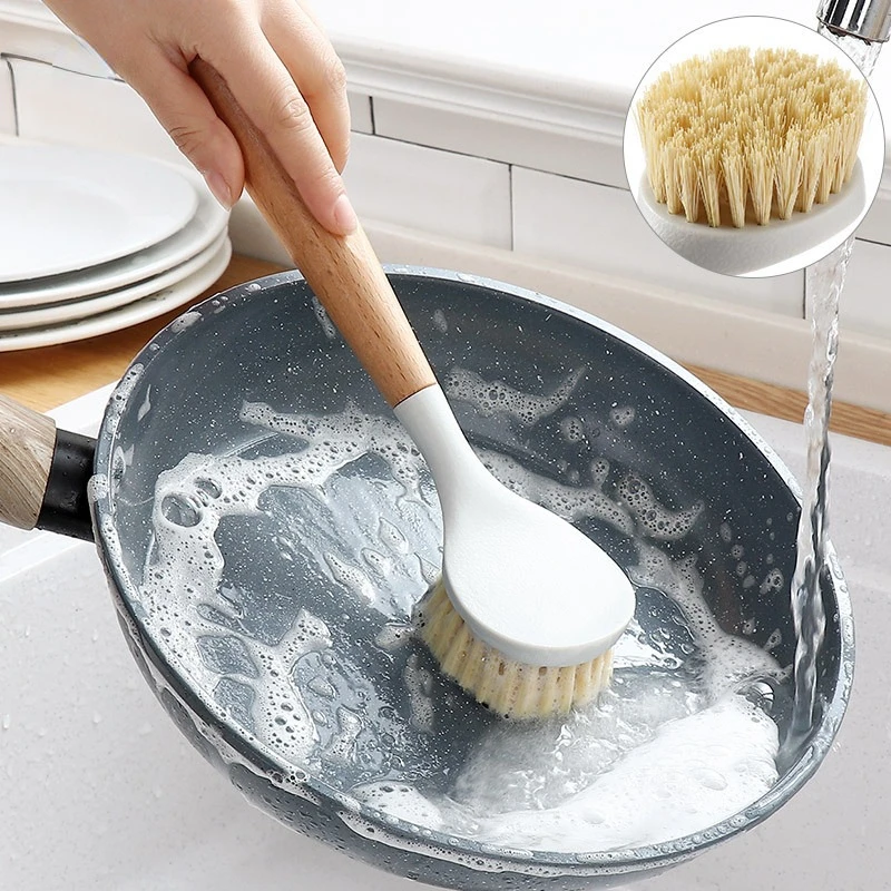 1Pc Kitchen Natural Wooden Long Handle Cleaning Brush Pan Pot Bowl Tableware Scrub Dish Washing Gadget Practical Hanging Tools
1Pc Kitchen Natural Wooden Long Handle Cleaning Brush Pan Pot Bowl Tableware Scrub Dish Washing Gadget Practical Hanging Tools