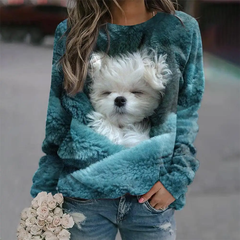 2023 New Women's Sweater Puppy T Shirt For Girl Fashion Kitten Pullover O Neck Oversized Long Sleeve Tees Female Daily T-shirt
2023 New Women's Sweater Puppy T Shirt For Girl Fashion Kitten Pullover O Neck Oversized Long Sleeve Tees Female Daily T-shirt