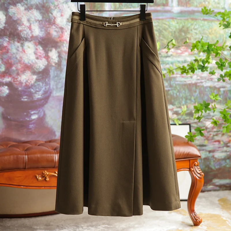 Fashion High Waist A Line Skirts for Womens Summer Spring Elegant Office Lady Skirt Pure Color High Quality Aesthetic Clothing
Fashion High Waist A Line Skirts for Womens Summer Spring Elegant Office Lady Skirt Pure Color High Quality Aesthetic Clothing