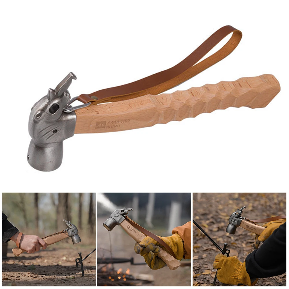 

Shinetrip Camping Tent Nails Hammer with Anti Slip Rope Stakes Nail Puller Hammer Comfortable Grip for Outdoor Camping Hiking