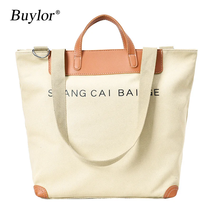 Canvas Women Handbag Letter Printing Shoulder Crossbody Bag Large Capacity Female Portable Leather Patchwork Shopping Bag
Canvas Women Handbag Letter Printing Shoulder Crossbody Bag Large Capacity Female Portable Leather Patchwork Shopping Bag