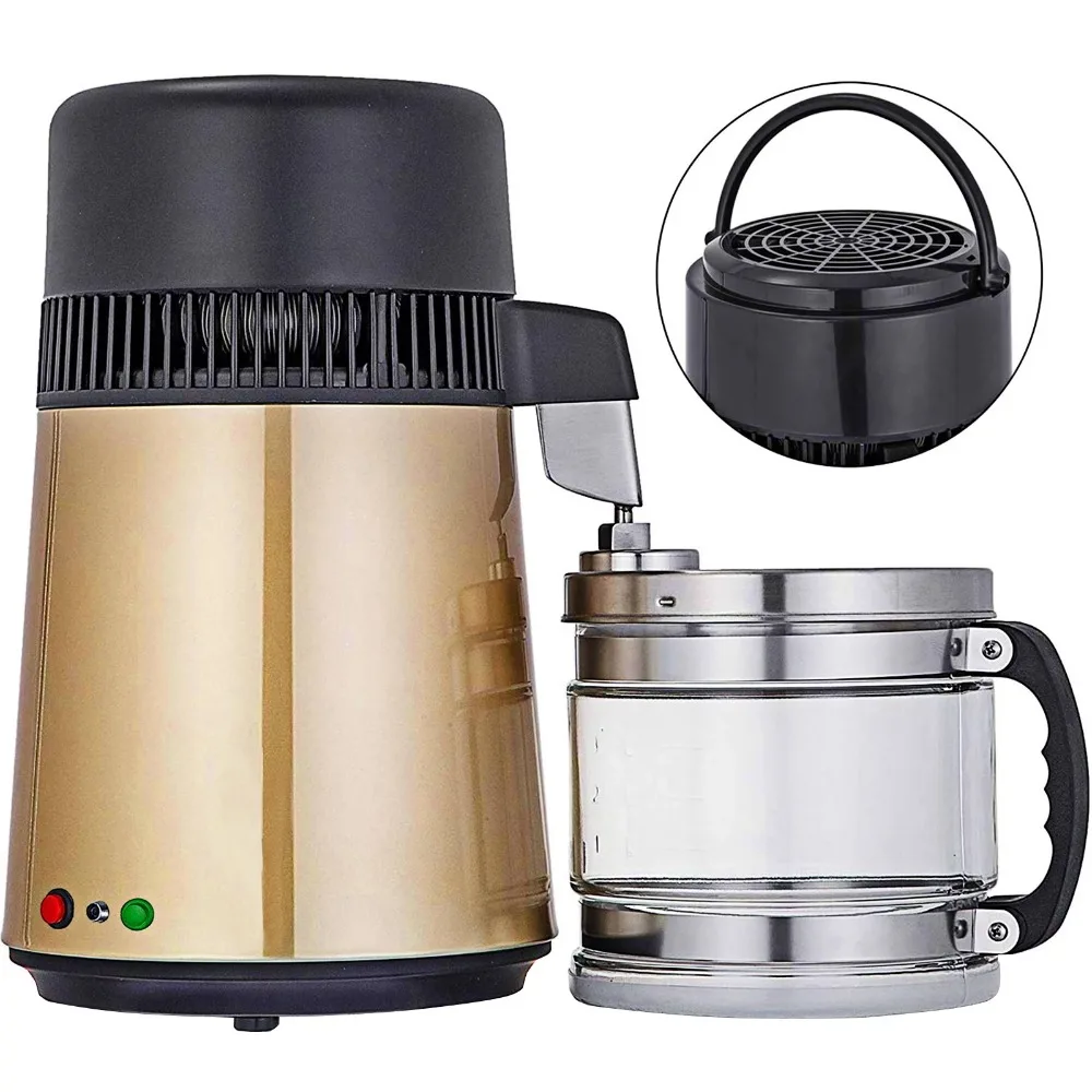Water Distiller Machine 1.1 gal/4L Stainless Steel Purifier Fully Upgraded with Handle 750W Perfect for Home Use
Water Distiller Machine 1.1 gal/4L Stainless Steel Purifier Fully Upgraded with Handle 750W Perfect for Home Use