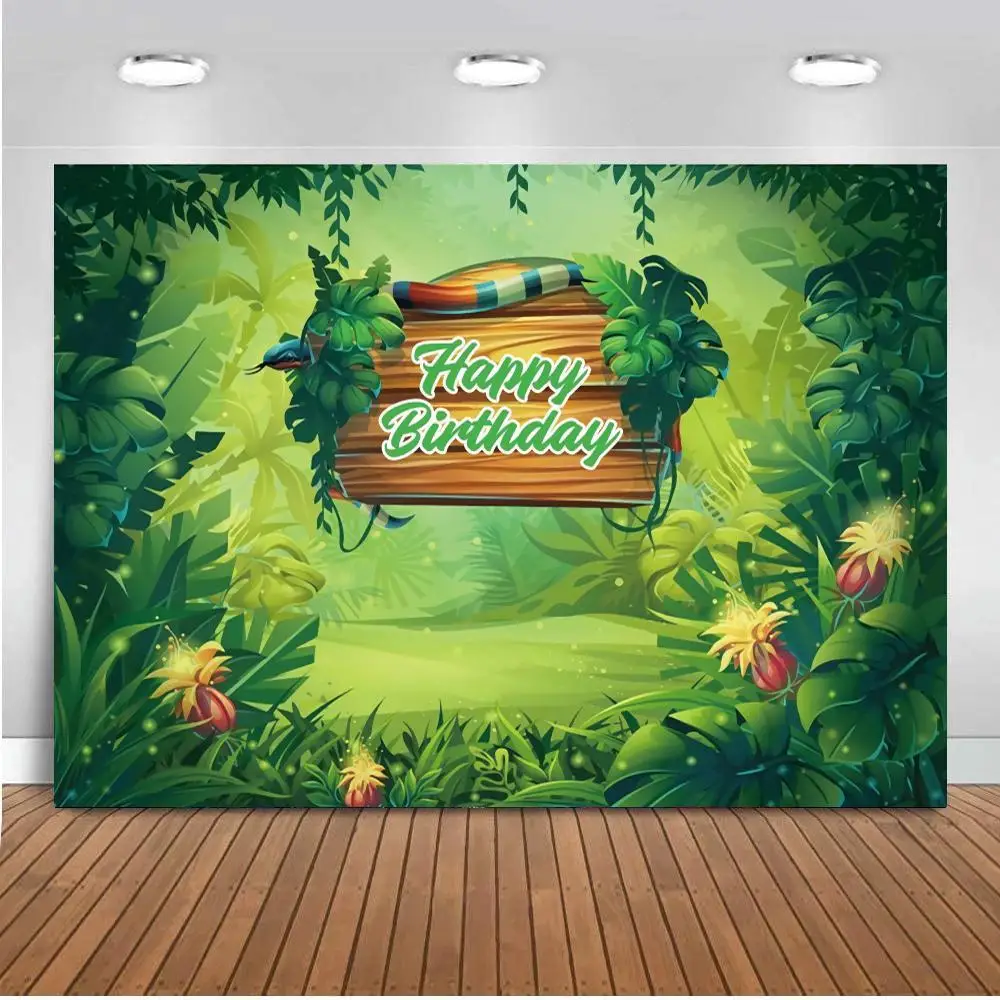 Фон для фотосъемки с изображением джунглей зеленого леса с днем рождения
Фон для фотосъемки с изображением джунглей зеленого леса с днем рождения
