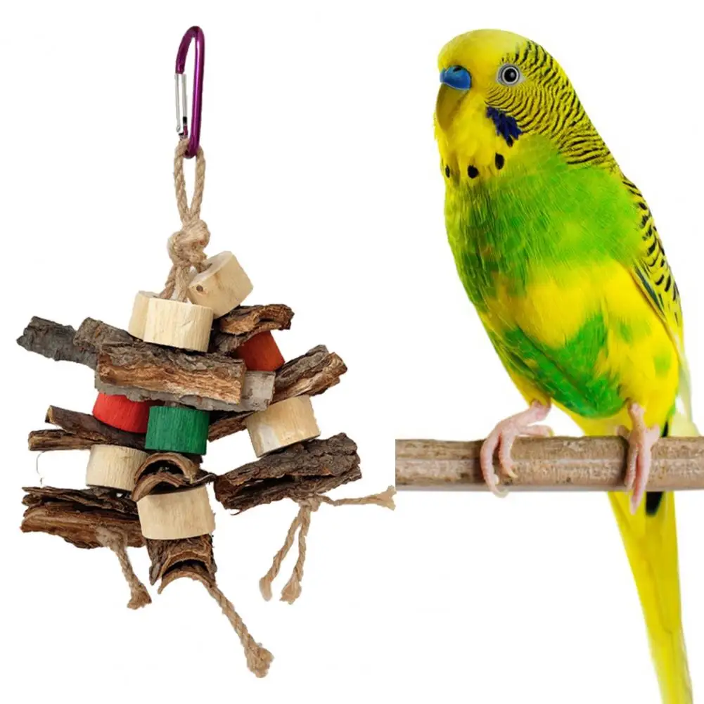 

Пигментная игрушка для птиц, деревянные игрушки для птиц, устойчивые к укусам Игрушки для маленьких и средних птиц, идеальные аксессуары для попугаев