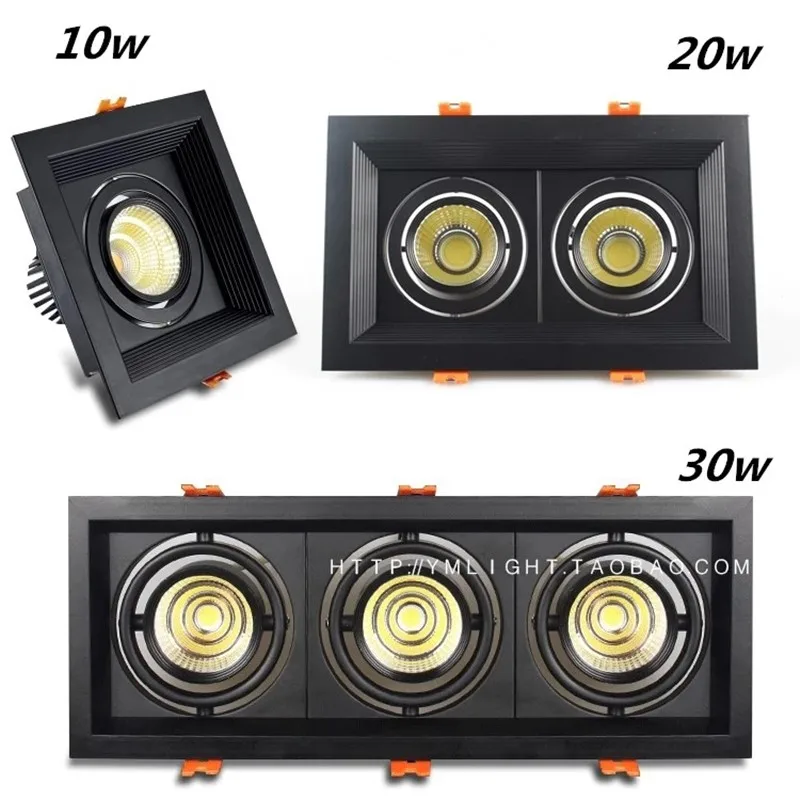 1pcs Black Super Bright Recessed square LED Dimmable Downlight COB 10w 20W 30w LED Spot light LED decoration Ceiling Lamp
1pcs Black Super Bright Recessed square LED Dimmable Downlight COB 10w 20W 30w LED Spot light LED decoration Ceiling Lamp