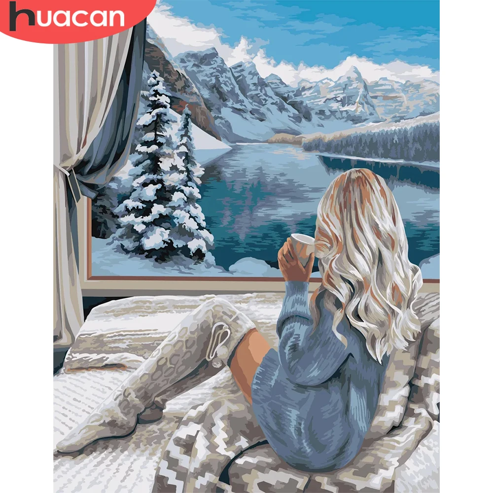 HUACAN Coloring By Number Girl Figure Kits Acrylic Handpainted Picture By Number Snow Mountain Oil Painting On Canvas Decoration
HUACAN Coloring By Number Girl Figure Kits Acrylic Handpainted Picture By Number Snow Mountain Oil Painting On Canvas Decoration