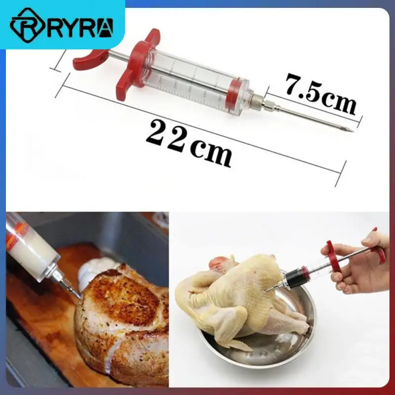 68g Kitchen Sauce Marinade Syringes With Hole Handle Pickling Needle Kitchen Syringes Stainless Steel Needles Durable Red
68g Kitchen Sauce Marinade Syringes With Hole Handle Pickling Needle Kitchen Syringes Stainless Steel Needles Durable Red