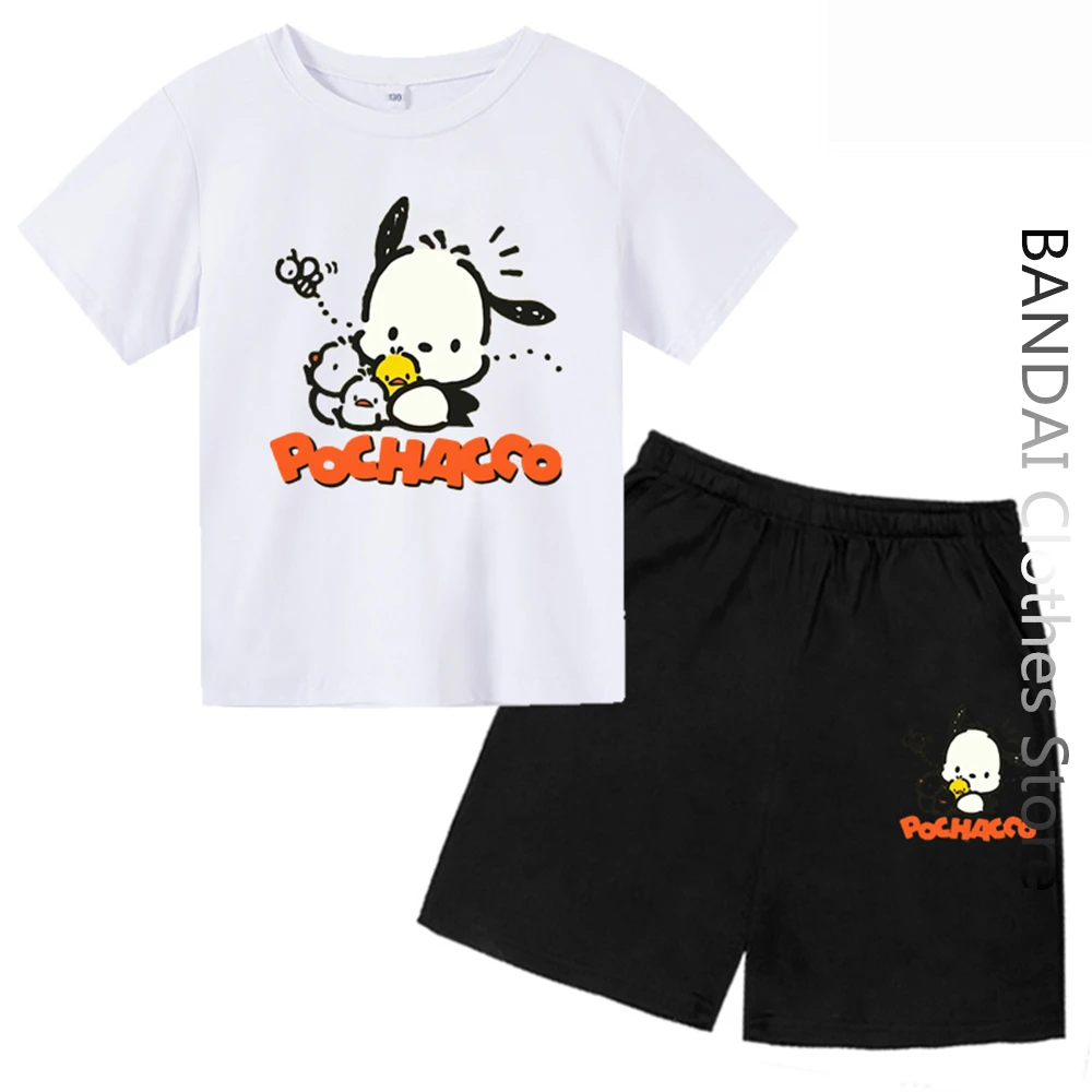 New Pochacco Tshirt Set Kids Cartoon Casual Summer Women Short-sleeved Girls T-shirt Men Clothes Boys Hello Kitty Clothing
New Pochacco Tshirt Set Kids Cartoon Casual Summer Women Short-sleeved Girls T-shirt Men Clothes Boys Hello Kitty Clothing