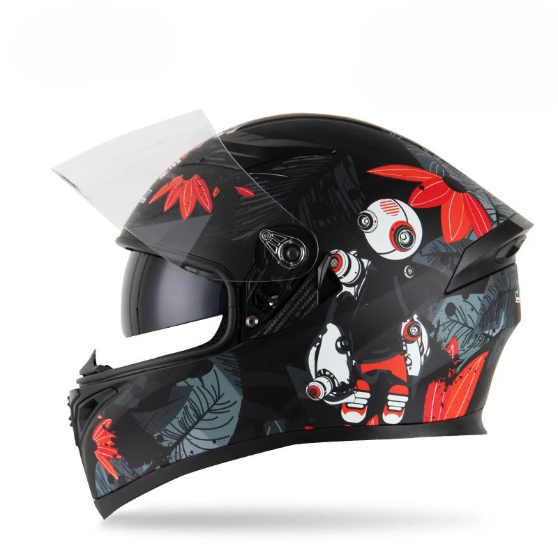 

Мотоциклетный шлем на все лицо, шлем с откидной крышкой и двумя объективами, противотуманный дизайн, брикет для мотоциклистов, сертификация DOT