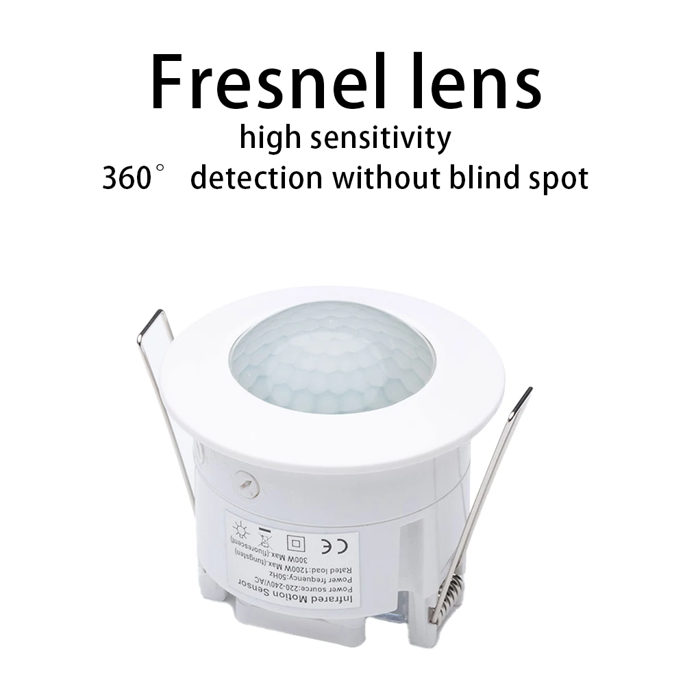 AC 85-265V Mini Adjustable 360 Degree Ceiling PIR Infrared Body Motion Sensor Detector Lamp Light Switch White 
AC 85-265V Mini Adjustable 360 Degree Ceiling PIR Infrared Body Motion Sensor Detector Lamp Light Switch White