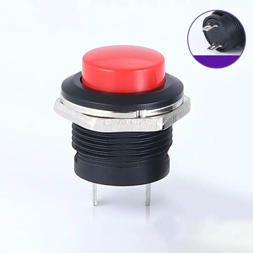 

1pc DC 12V Buckle Button Switch Ignition Switch 16MM Ignition Starter Switch Boat Horn Momentary Push Button Car Accessories