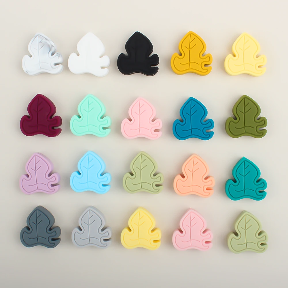 5pcs/lot Silicone Beads Baby Teething Beads leaves shape Focal Beads Food Grade DIY Pacifier Chain clips Necklace Accessories
5pcs/lot Silicone Beads Baby Teething Beads leaves shape Focal Beads Food Grade DIY Pacifier Chain clips Necklace Accessories