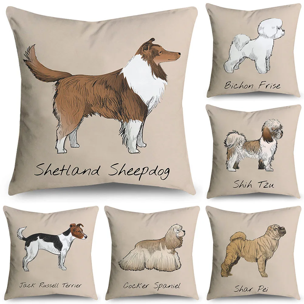 Cartoon Print Pillowcase Cute Dog Pattern Throw Pillow Cover Polyester Fiber Cushion Cover For Home Sofa Car Decor 45x45cm
Cartoon Print Pillowcase Cute Dog Pattern Throw Pillow Cover Polyester Fiber Cushion Cover For Home Sofa Car Decor 45x45cm