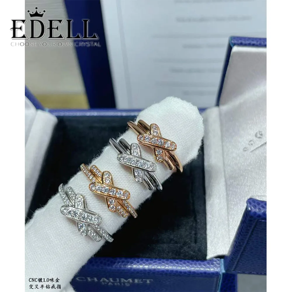 EDELL Chaumet перекрещивающееся на половину кольцо с бриллиантами необычное, ретро, выдержанное, милое и мигающее, высокое качество, абсолютно новое и оригинальное, 2023 
EDELL Chaumet перекрещивающееся на половину кольцо с бриллиантами необычное, ретро, выдержанное, милое и мигающее, высокое качество, абсолютно новое и оригинальное, 2023