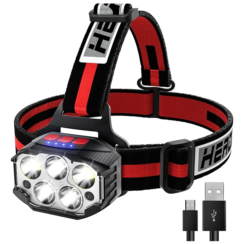 LED Head Light Lamp,1100 Lumens Super Bright Light Flashlight,14 Modes IPX4 Waterproof Headlight,Outdoor Motion Sensor
LED Head Light Lamp,1100 Lumens Super Bright Light Flashlight,14 Modes IPX4 Waterproof Headlight,Outdoor Motion Sensor