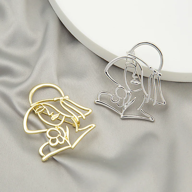 VSnow Designed Gold Silver Color Vintage Head Portrait Human Face Line Brooch for Women Temperament Hollow Out Brooch Jewelry
VSnow Designed Gold Silver Color Vintage Head Portrait Human Face Line Brooch for Women Temperament Hollow Out Brooch Jewelry