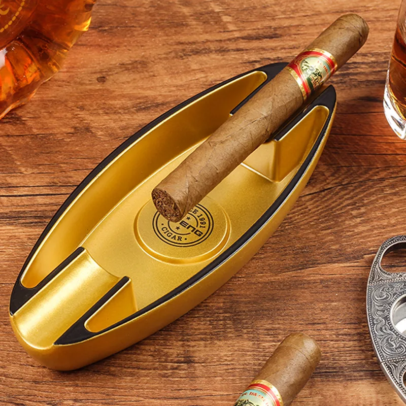 Gold Cigar Ashtray Portable 2 Slot Cigar Holder Gadgets Melamine Ash Slot Travel Tobacco Cigarette Ashtray Cigar Accessories
Gold Cigar Ashtray Portable 2 Slot Cigar Holder Gadgets Melamine Ash Slot Travel Tobacco Cigarette Ashtray Cigar Accessories