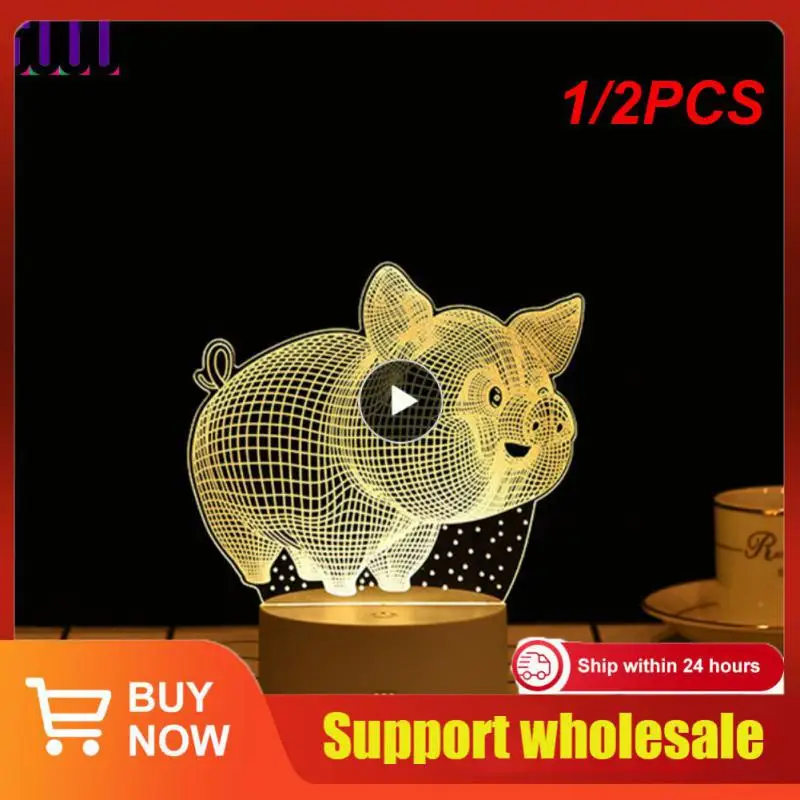 1/2PCS Romantic Love 3D Acrylic Led Lamp for Home Children's Night Light Table Lamp Birthday Party Decor Valentine's Day Bedside 
1/2PCS Romantic Love 3D Acrylic Led Lamp for Home Children's Night Light Table Lamp Birthday Party Decor Valentine's Day Bedside