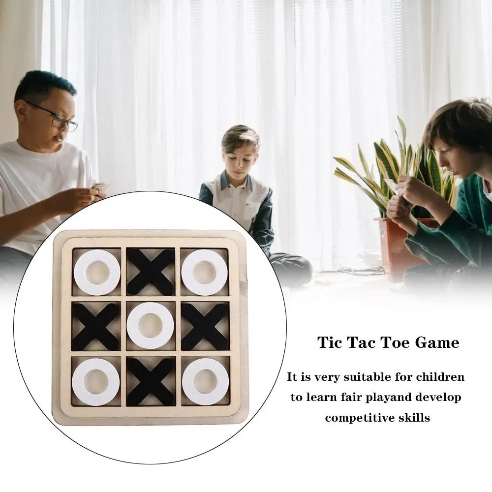 

Развивающая игрушка для дошкольников, детский Подарочный стол, шахматы, игрушки Tic Tac Toe, деревянная настольная игра, улучшение интеллекта, шахматы