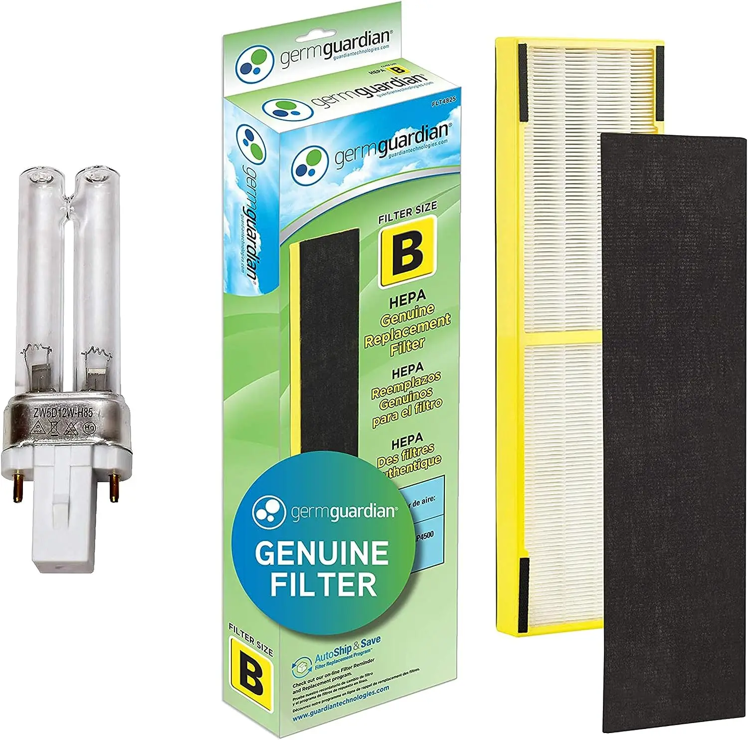 Purifier Filter FLT4825 GENUINE HEPA Replacement Filter B & LB4000 GENUINE UV-C Replacement Bulb
Purifier Filter FLT4825 GENUINE HEPA Replacement Filter B & LB4000 GENUINE UV-C Replacement Bulb