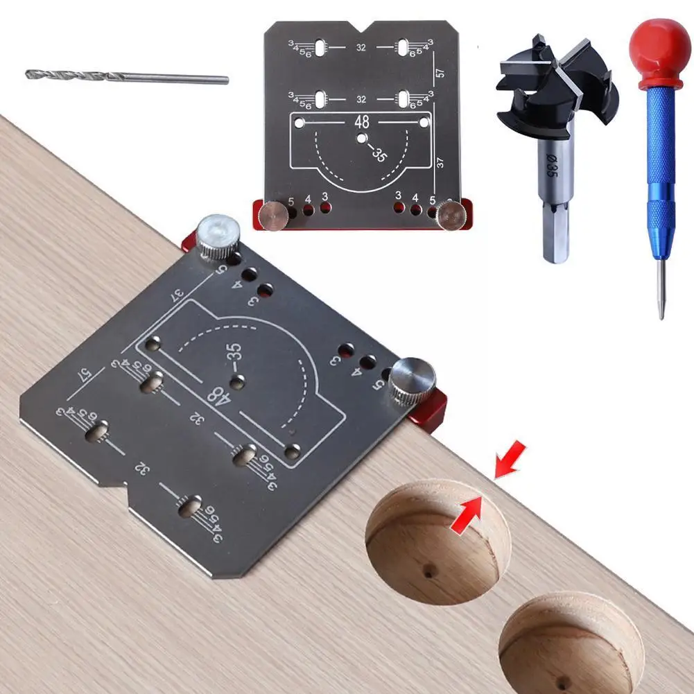 Aluminum Alloy Hinge Boring Jig Adjustable Margin Marker Punch Hinge Positioning Opening 35mm Plate Locator Aid Hinge Guide L0A0
Aluminum Alloy Hinge Boring Jig Adjustable Margin Marker Punch Hinge Positioning Opening 35mm Plate Locator Aid Hinge Guide L0A0