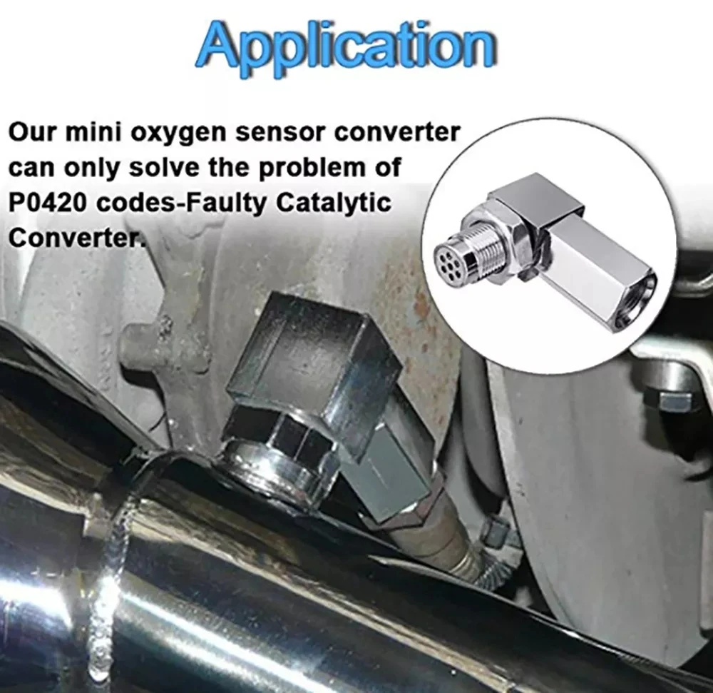 Universal 90 Degree O2 Sensor Spacer Adapter Engine Light CEL Check Bung Mini Catalytic Converter Connector Solid Auto Parts
Universal 90 Degree O2 Sensor Spacer Adapter Engine Light CEL Check Bung Mini Catalytic Converter Connector Solid Auto Parts