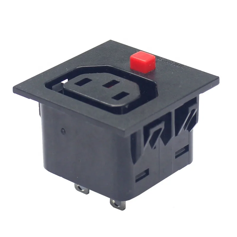 Anti tripping C13 lockable type power black female socket with Red button 220VAC 15A for Rack PDU
Anti tripping C13 lockable type power black female socket with Red button 220VAC 15A for Rack PDU
