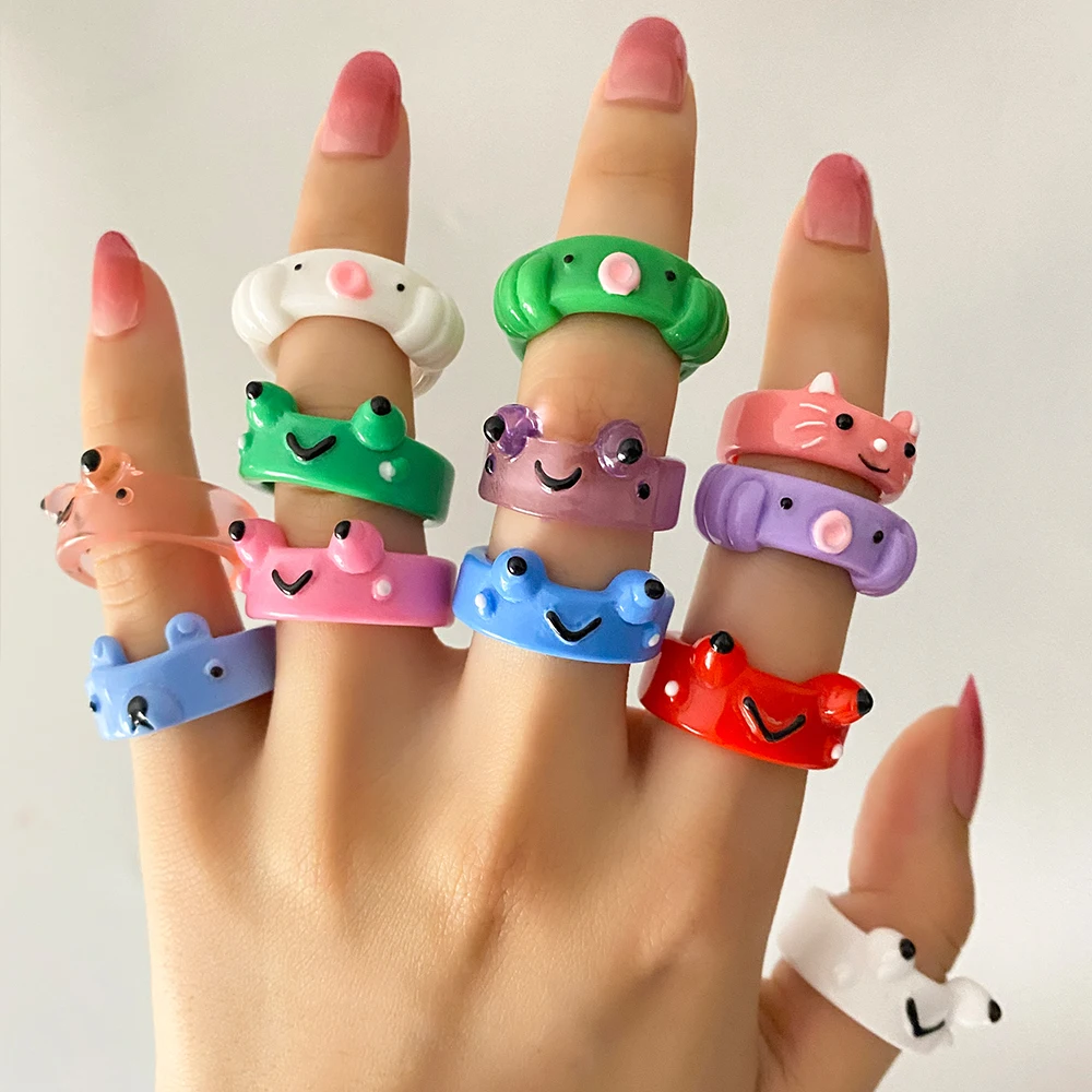Cute Women Men Simple Frog Octopus Dog Cat Design Rings Vintage Smile Ring For Woman Girl Ancient Retro Punk Jewelry Gift
Cute Women Men Simple Frog Octopus Dog Cat Design Rings Vintage Smile Ring For Woman Girl Ancient Retro Punk Jewelry Gift