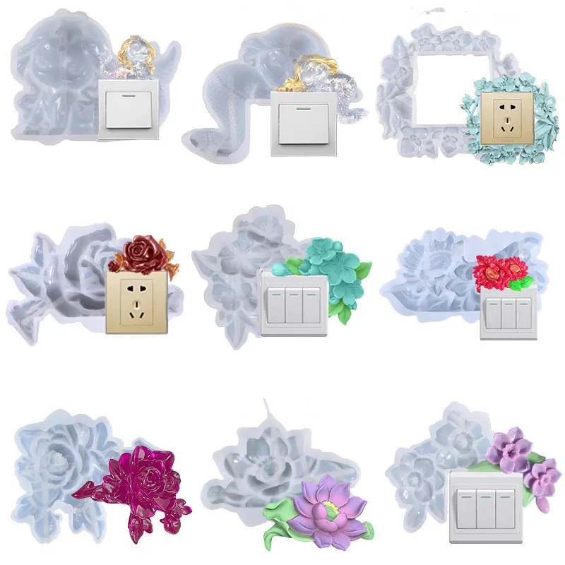 Flower Wall Switch Socket Panel Decal Silicone Mold Electrical Decoration Mold DIY Craft Epoxy Resin Home Decoration Mold
Flower Wall Switch Socket Panel Decal Silicone Mold Electrical Decoration Mold DIY Craft Epoxy Resin Home Decoration Mold