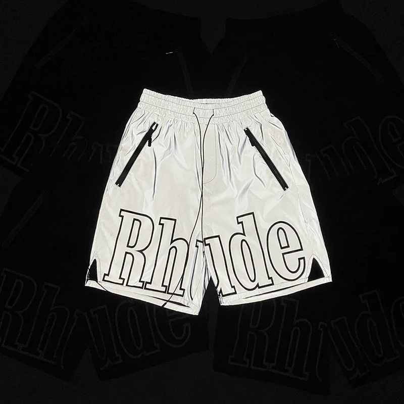 3M Reflective HighStreet Short Pants Available Rhude Shorts Oversize Rhude Top Quality Yellow Drawstring Breathable Beach Shorts
3M Reflective HighStreet Short Pants Available Rhude Shorts Oversize Rhude Top Quality Yellow Drawstring Breathable Beach Shorts