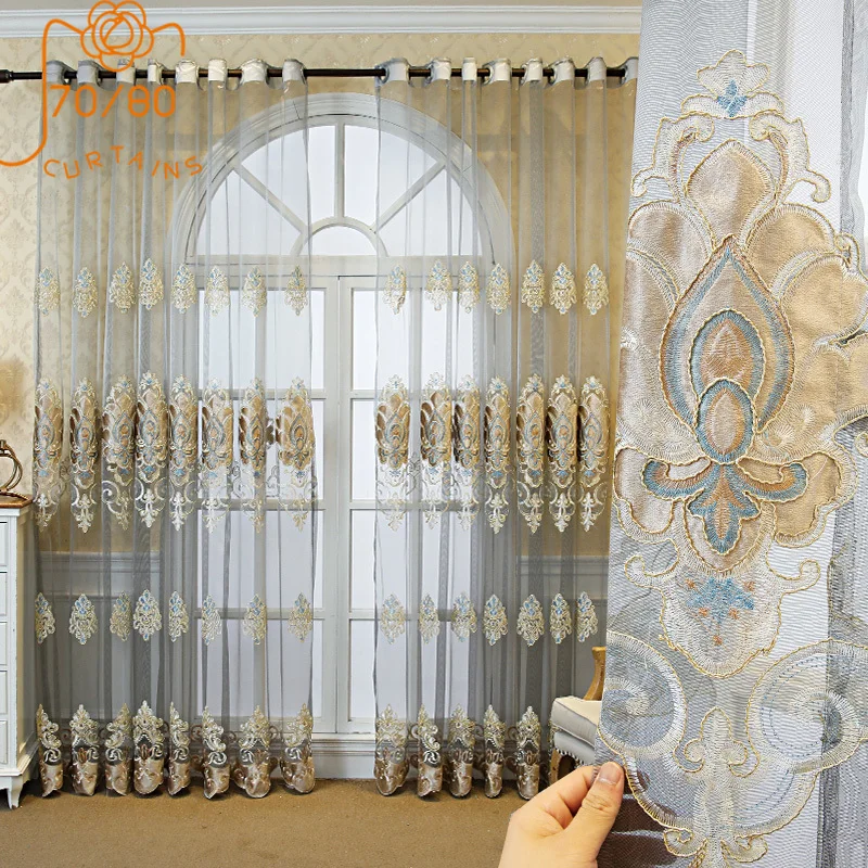 High-end Embroidered Gauze Curtains Curtains for Living Room Bedroom Balcony Dining Room Partition Curtain Finished Product
High-end Embroidered Gauze Curtains Curtains for Living Room Bedroom Balcony Dining Room Partition Curtain Finished Product