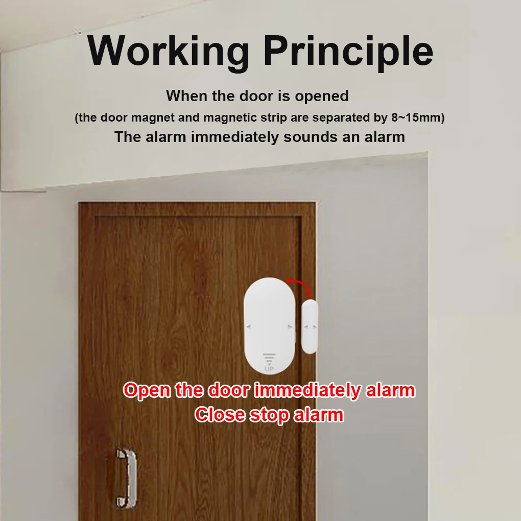 Wireless Front Door Alarm Sensor Security Warning Living Room Office Window Open Close Detector Reminder
Wireless Front Door Alarm Sensor Security Warning Living Room Office Window Open Close Detector Reminder