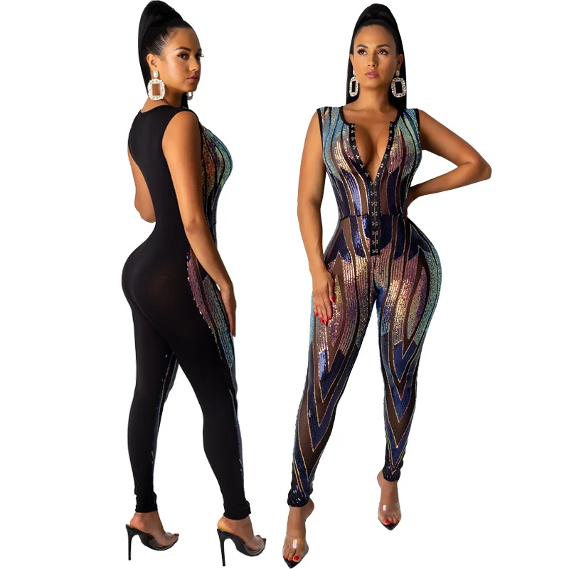 Women Jumpsuits Sportwear Rompers Summer Sleeveless High Waist Skinny One Piece Overalls for Women
Women Jumpsuits Sportwear Rompers Summer Sleeveless High Waist Skinny One Piece Overalls for Women