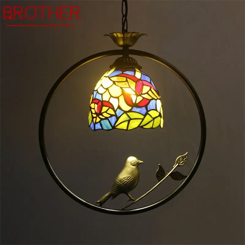 BROTHER Tiffany Pendant Lamp LED Creative Color Glass Hanging Light Bird Decor for Home Dining Room Bedroom Balcony
BROTHER Tiffany Pendant Lamp LED Creative Color Glass Hanging Light Bird Decor for Home Dining Room Bedroom Balcony