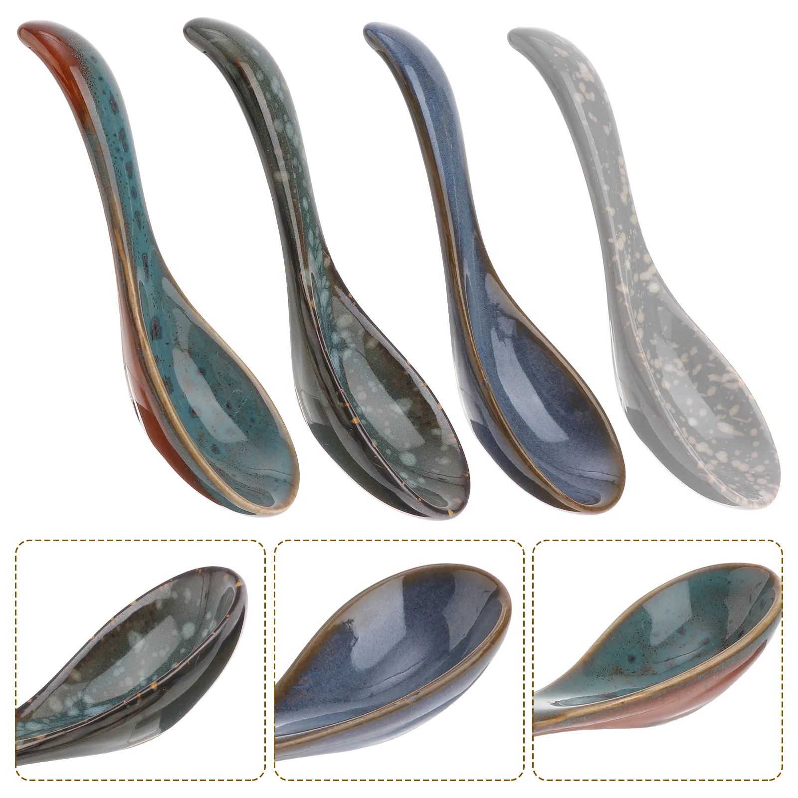 4 Pcs Pho Spoon Mixing Spoons Japanese Serving Spoon Soup Ladle Silicone Ceramic Spoon Porcelain Noodle Spoon
4 Pcs Pho Spoon Mixing Spoons Japanese Serving Spoon Soup Ladle Silicone Ceramic Spoon Porcelain Noodle Spoon