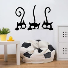 PVC Home Decorations Self Adhesive Funny Living Room Cats Removable Bedroom Interior Design Art Lovely