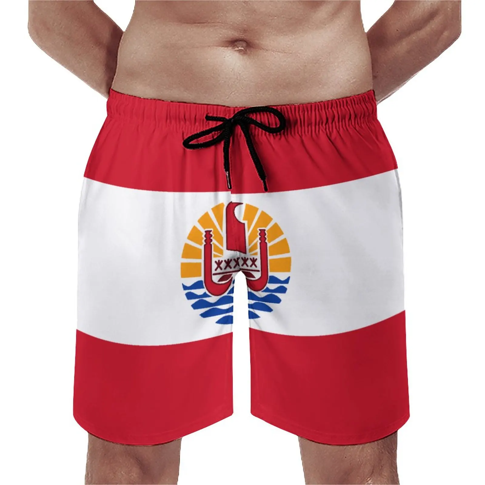 

Флаг Французской Полинезии аниме-причиной винтажный регулируемый шнурок дышащий Быстросохнущий мужской Пляжный Короткий Повседневный свободный стрейч H