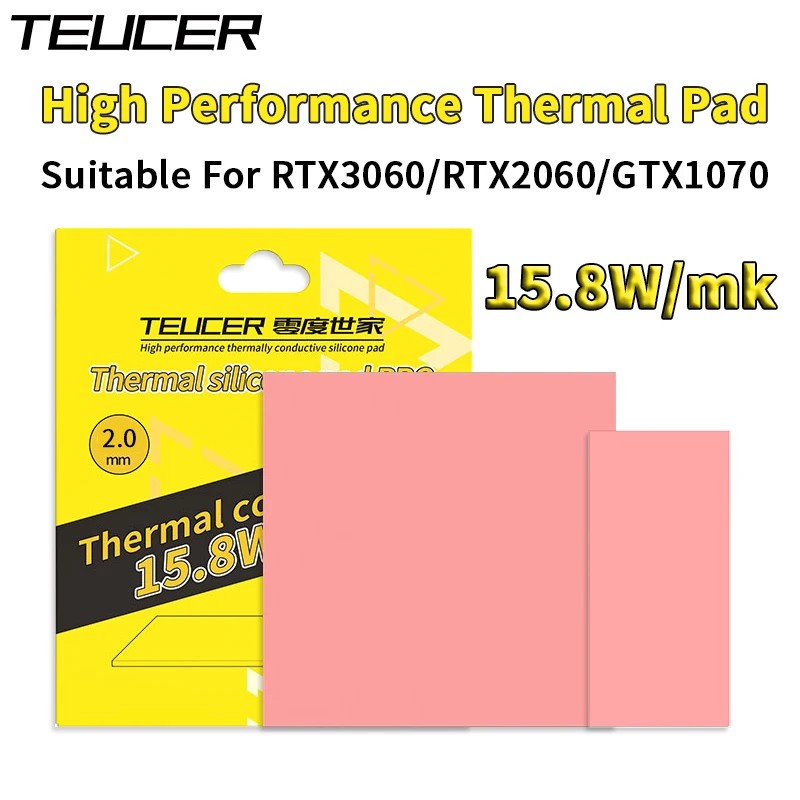 TEUCER HP600 Silicone Plaster Non-Conductive CPU/GPU Card Water Cooling Mat 15.8W/mk 80X40 mm 100X100 mm Thermal Pad
TEUCER HP600 Silicone Plaster Non-Conductive CPU/GPU Card Water Cooling Mat 15.8W/mk 80X40 mm 100X100 mm Thermal Pad