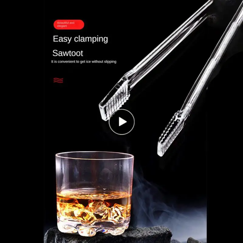 

Anti-fall Ice Cubes Clip Portable Transparent Sugar Tongs Foods Bbq Clips Thickened Ice Tong Barware Non Slip Ice Clamp Tool