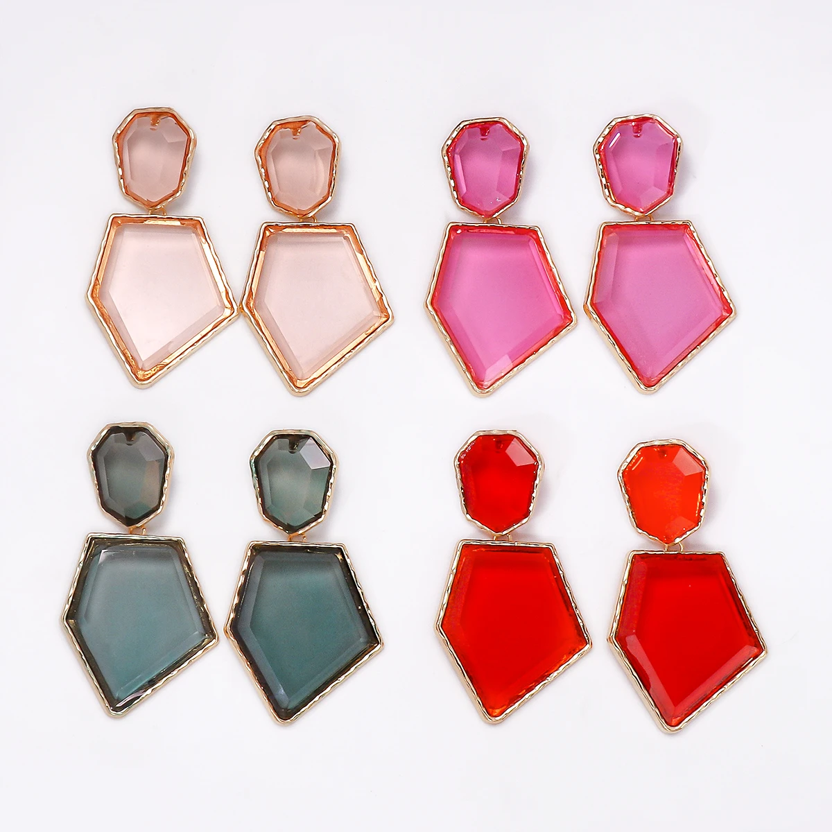 Fashion Colorful Transparent Crystal Glass Resin Geometric Dangle Earrings for Women Exaggerate Statement Jewelry 2023 Trend
Fashion Colorful Transparent Crystal Glass Resin Geometric Dangle Earrings for Women Exaggerate Statement Jewelry 2023 Trend