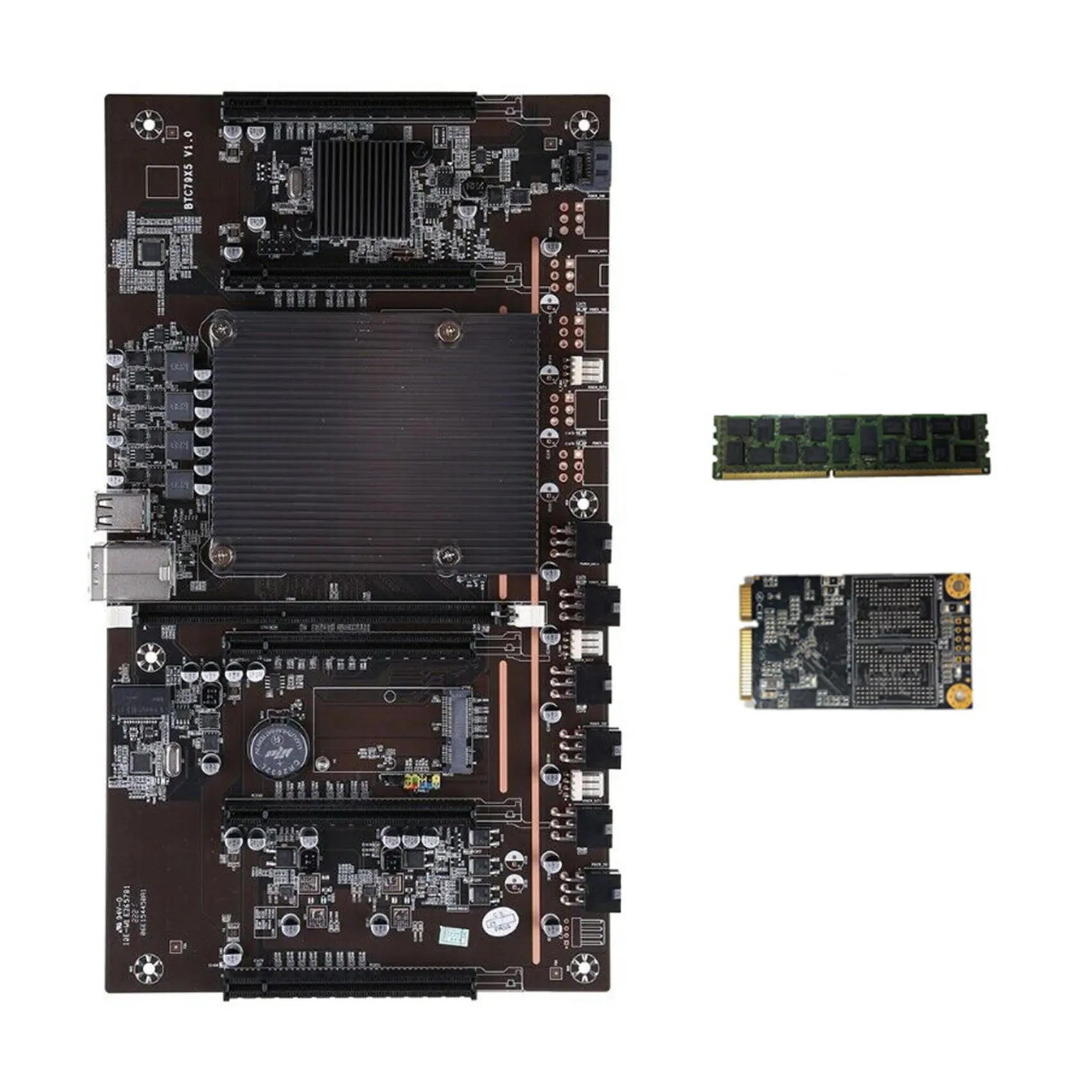 X79 H61 BTC Mining Motherboard 5X PCI-E 8X Support 3060 3080 Graphics Card with RECC 4G DDR3 RAM and 120G SSD
X79 H61 BTC Mining Motherboard 5X PCI-E 8X Support 3060 3080 Graphics Card with RECC 4G DDR3 RAM and 120G SSD