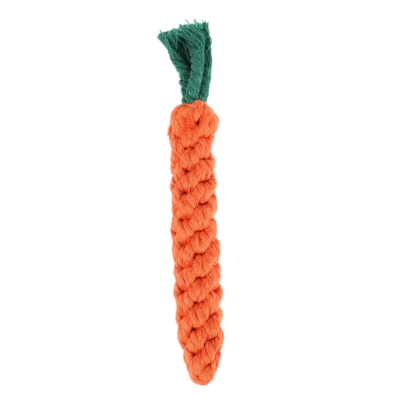

1Pcs Dog Toys Cotton Carrots Chew Teeth Cleaning Braided Rope Puppy Teeth Bite Resistant Knots Chewing Dog Toy Bite Toys For Dog