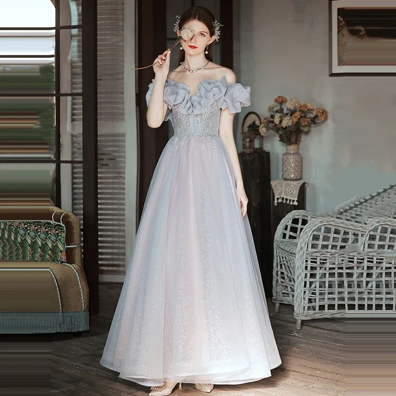 Princess A Line Evening Dress Off Shoulder Sweetheart Glitter Sequined Beaded Prom Gown Lace Up Back Party Vestidos De Fiesta
Princess A Line Evening Dress Off Shoulder Sweetheart Glitter Sequined Beaded Prom Gown Lace Up Back Party Vestidos De Fiesta